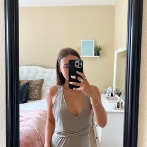 Zara gray floor length dress